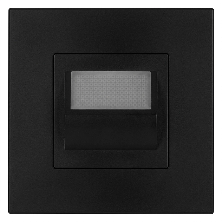 Lampka LED Podłogowa Schodowa Zestaw z Ramką Plastikową LINEA Czarna MIUUN