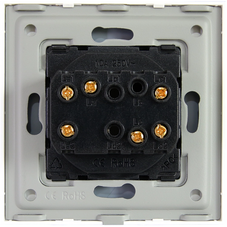 Włącznik Łącznik Pojedynczy Krzyżowy Szklany MATOWY Biały MIUUN