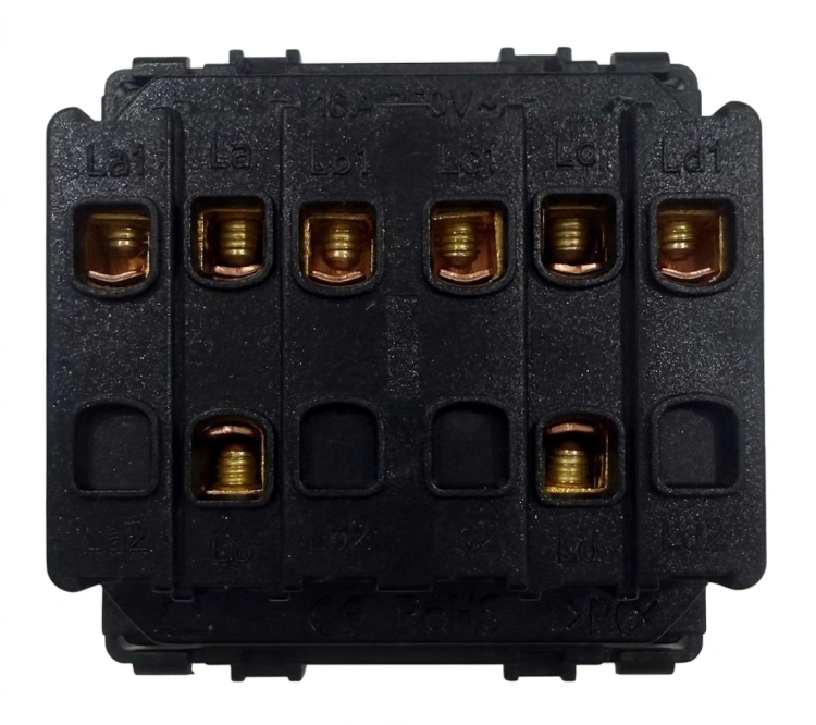 Włącznik Łącznik Poczwórny Klasyczny Szklany POŁYSK Biały MIUUN