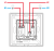 Włącznik Łącznik Podwójny Klasyczny GŁADKI Szklany Czarny MIUUN
