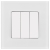 Włącznik Łącznik Potrójny Schodowy GŁADKI Szklany Biały MIUUN